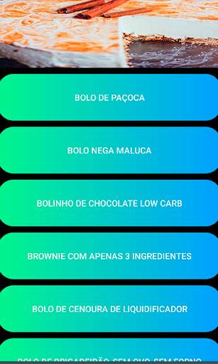 Receitas de bolo screenshot 1