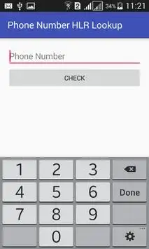 Phone Number HLR Lookup screenshot 1