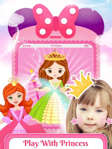 Pink Little Talking Princess Baby Phone Kids Game screenshot 6