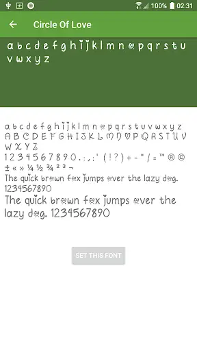 Stylish fonts for HTC screenshot 1