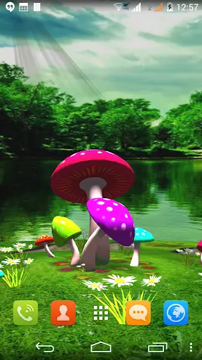 3D Mushroom Live Wallpaper New screenshot 1