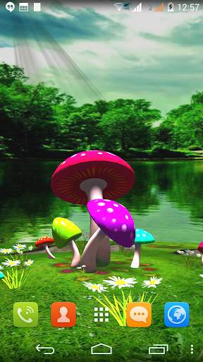 3D Mushroom Live Wallpaper New screenshot 1