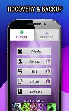 Advance Backup SMS,Photos,Contacts-call & More screenshot 1