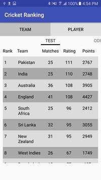 Cricket Ranking screenshot 1