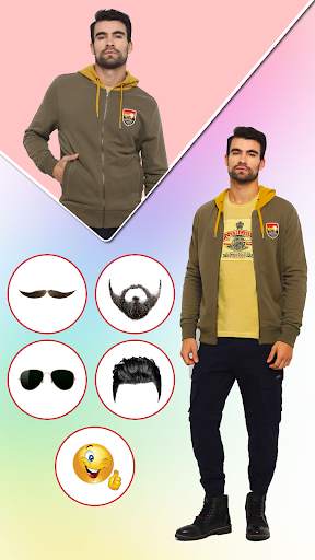 Men Sweatshirt - Photo Editor screenshot 1