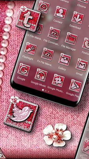 Glitter Pearl Launcher Theme screenshot 2