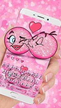 3D Valentine Love Emoji Keyboard Theme screenshot 1