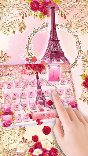 Pink SMS Flowers Keyboard Themes 2019 screenshot 2