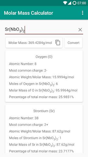 Molar Mass Calculator screenshot 2