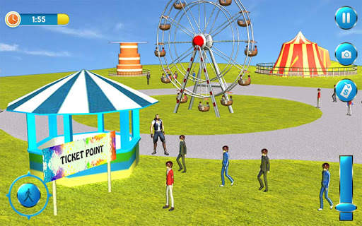 Theme Park Fun Swings Ride скриншот 13