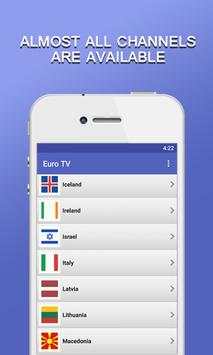 Euro TV,Mobile TV : Live TV screenshot 3