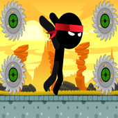 stickman run parkor run icon