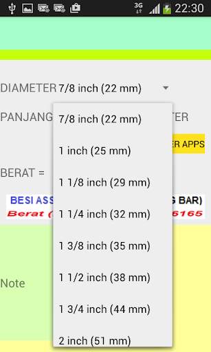 Kalkulator Tabel Berat Besi screenshot 5