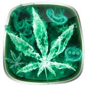 Neon Fire Weed Launcher Theme Live HD Wallpapers 1.0