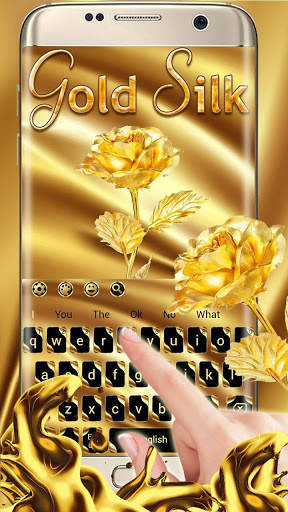 Gold Silk and Rose Keyboard 1 تصوير الشاشة
