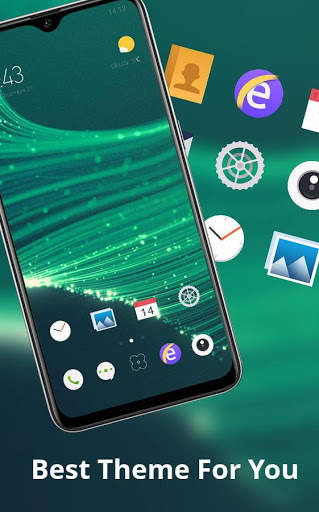 Abstract bright light green line theme screenshot 2
