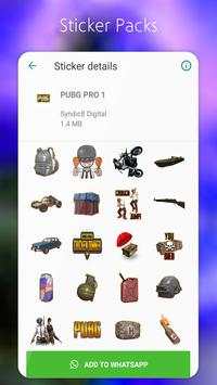 PUB-G Stickers for WhatsApp screenshot 3