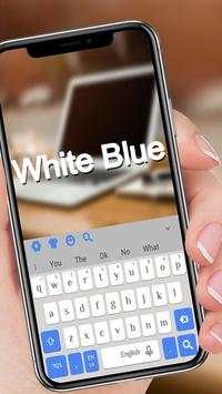 Simple White Blue Keyboard screenshot 1
