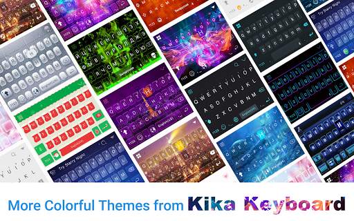 Neon Star Kika Keyboard Theme screenshot 5