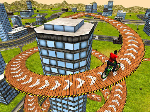 Rooftop Bicycle Stunt Rider 3D screenshot 9
