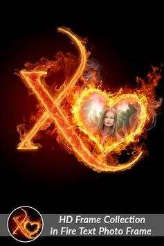 Fire Text Photo Frame screenshot 2
