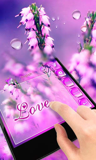 Purple Drops GO Keyboard Theme screenshot 6