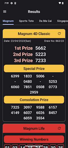 Anini 4D-Fast Live 4D Results screenshot 1