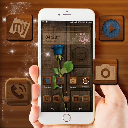 Wooden Launcher Theme 4.3