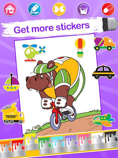 Driving Animals Coloring Pages screenshot 2