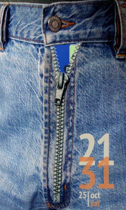 Zip Screen lock jeans 2 تصوير الشاشة
