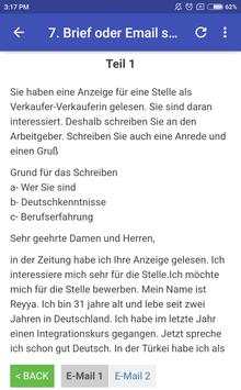 German certificates A1 A2 B1 B2, Letter or Email screenshot 6
