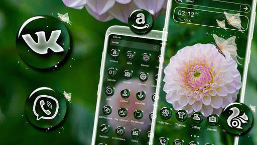 White Dahlia Launcher Theme screenshot 1