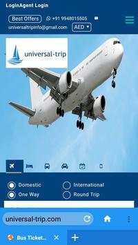 Universaltrip-Flights, Hotels, Bus & Cabs screenshot 1