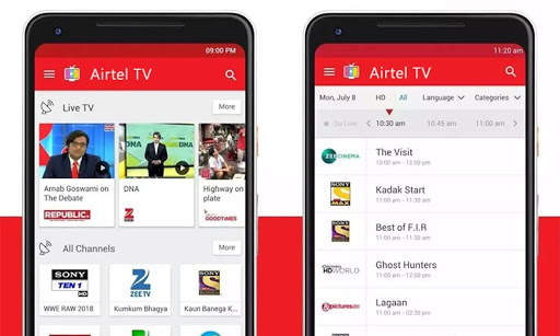 Free Airtel TV HD Channels guide screenshot 1