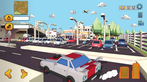 Monster Smashy Cars-Blocky City Driving Adventures screenshot 6