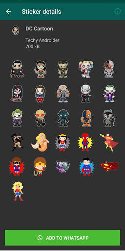DC (Superhero) Stickers for whatsApp screenshot 7