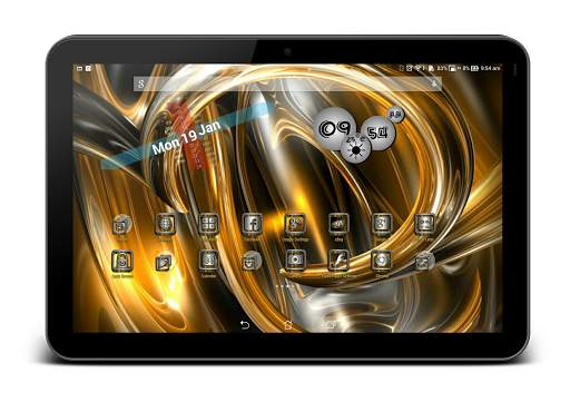 SilverGold 3D Icon CM&Launcher screenshot 13