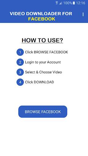 Video downloader for Facebook screenshot 1