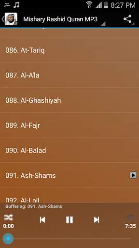 Mishary Rashid Quran MP3 screenshot 2