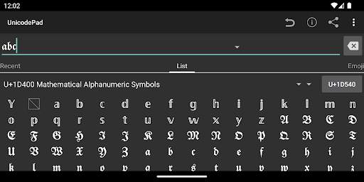 Unicode Pad screenshot 4
