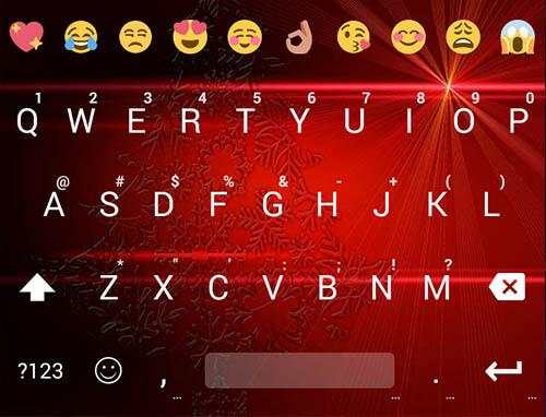 Emoji Keyboard Christmas Red screenshot 5