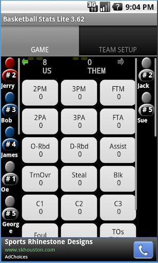 Basketball Stats Lite screenshot 1