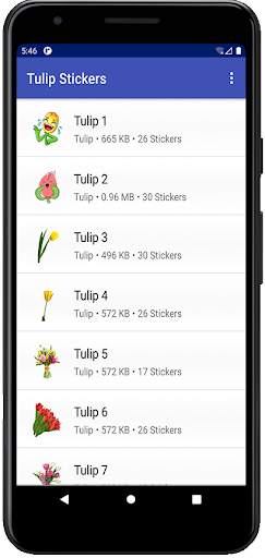 Tulip stickers for WhatsApp and Telegram screenshot 1