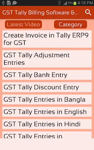 GST Tally Billing Software & ERP Guide Videos App screenshot 3