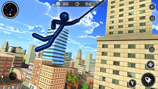 Spider Stickman Rope Hero - Black Hero Vice Town screenshot 3