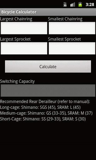 Bicycle Calculator (BikeCalc) screenshot 4