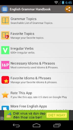 English Grammar Handbook Free screenshot 1