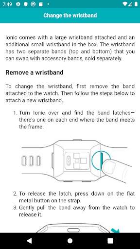 User guide for Fitbit Ionic screenshot 1