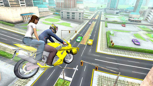 Flying Bike Modern Taxi - Bike Games 2020 screenshot 7