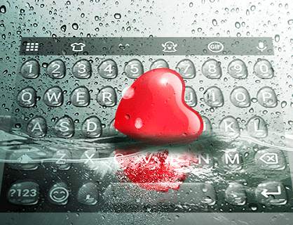 Droplet Heart Keyboard Theme स्क्रीनशॉट 5